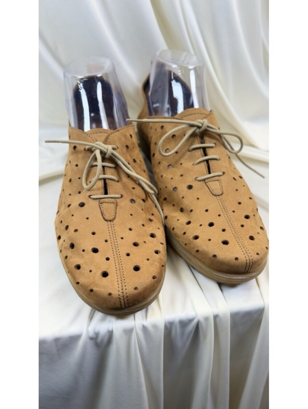 The Flexx Size US 9 Lace Up Oxford Brown Perforated Leather Comfort 40.5 EU